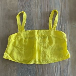 Aritzia Yellow Cropped Tank Top